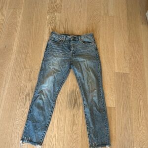 LEVI cutoff wedgie jeans